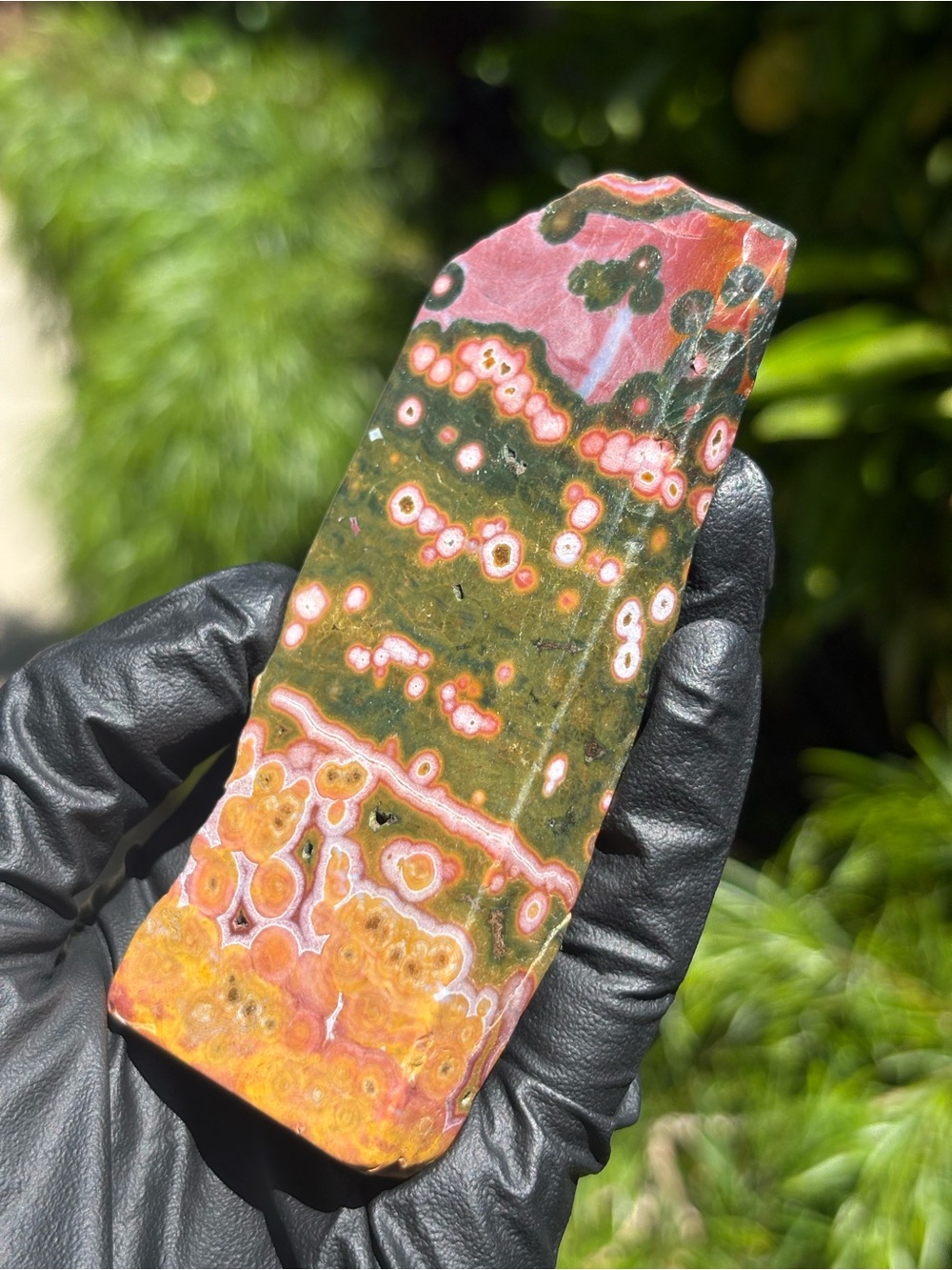 Ocean Jasper Crystal Slab - Polished Sea Jasper - Orbicular Jasper